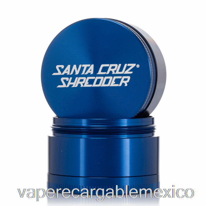 Trituradora De Vapeo Recargable Santa Cruz, Molinillo Mediano De 4 Piezas De 2,2 Pulgadas, Azul (53mm)